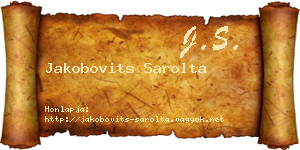 Jakobovits Sarolta névjegykártya